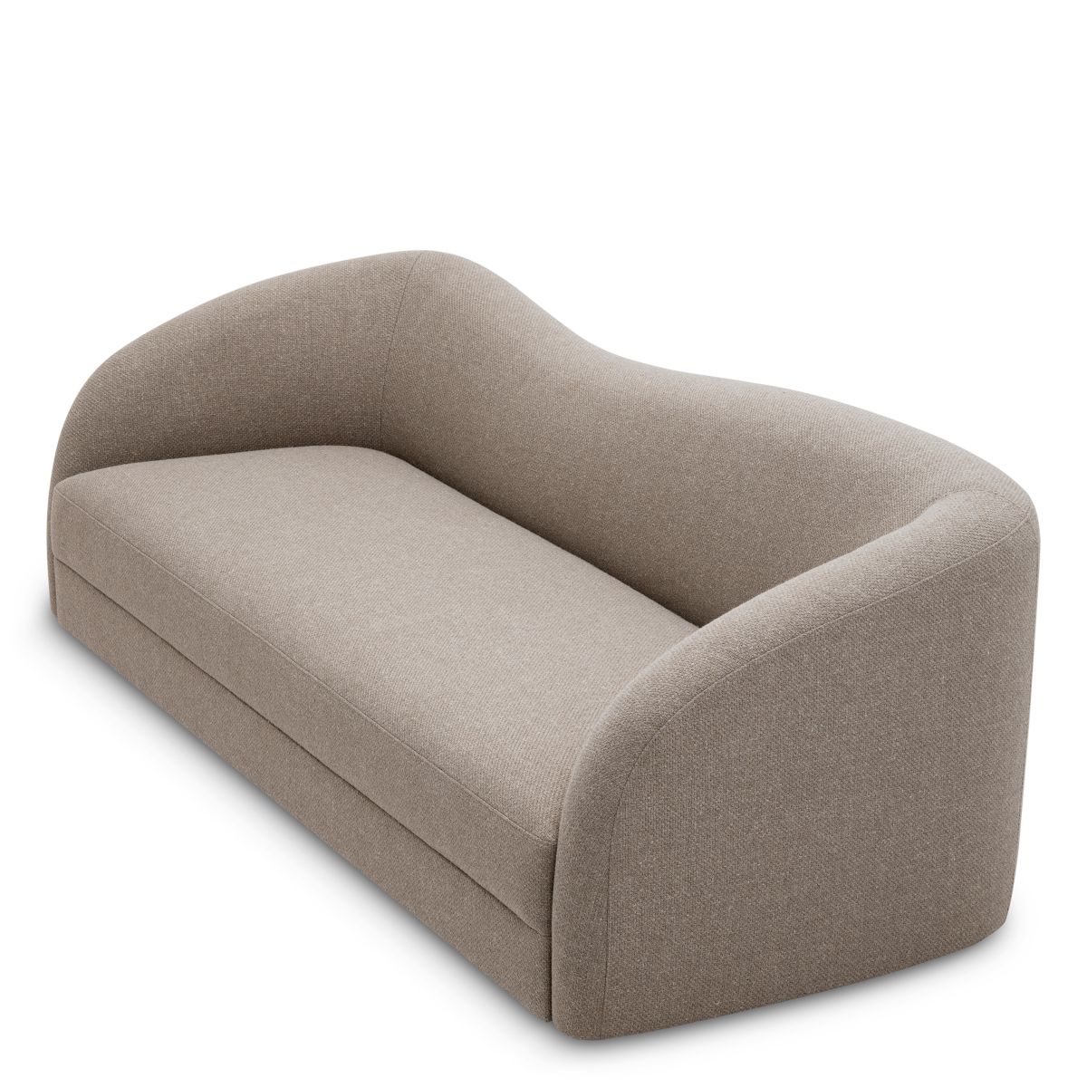 Curvaceous sofa in divine grey finish