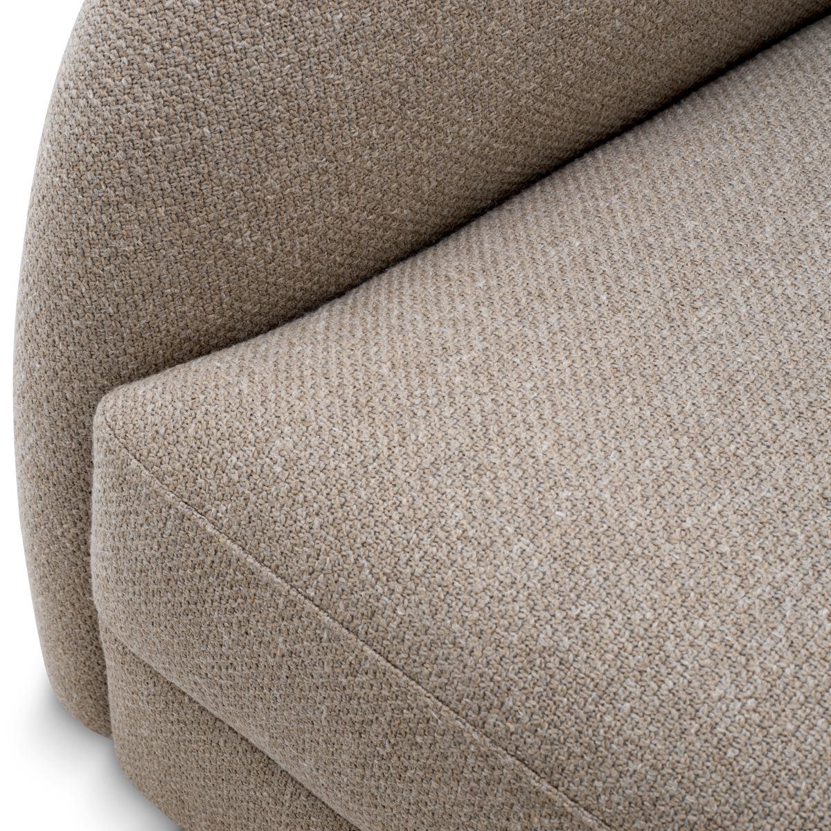 Curvaceous sofa in divine grey finish