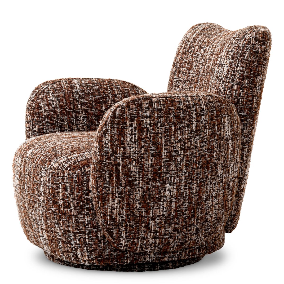 Merida Swivel Chair - Boucle Sonata Red