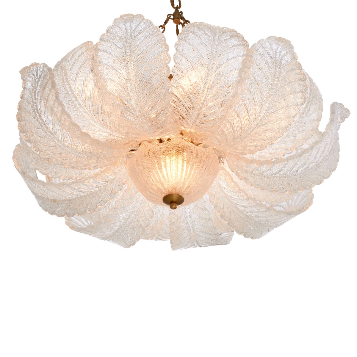 The Cabrillo Chandelier combines textured glass and an antique brass finish, offering a timeless and sophisticated statement for your interior.