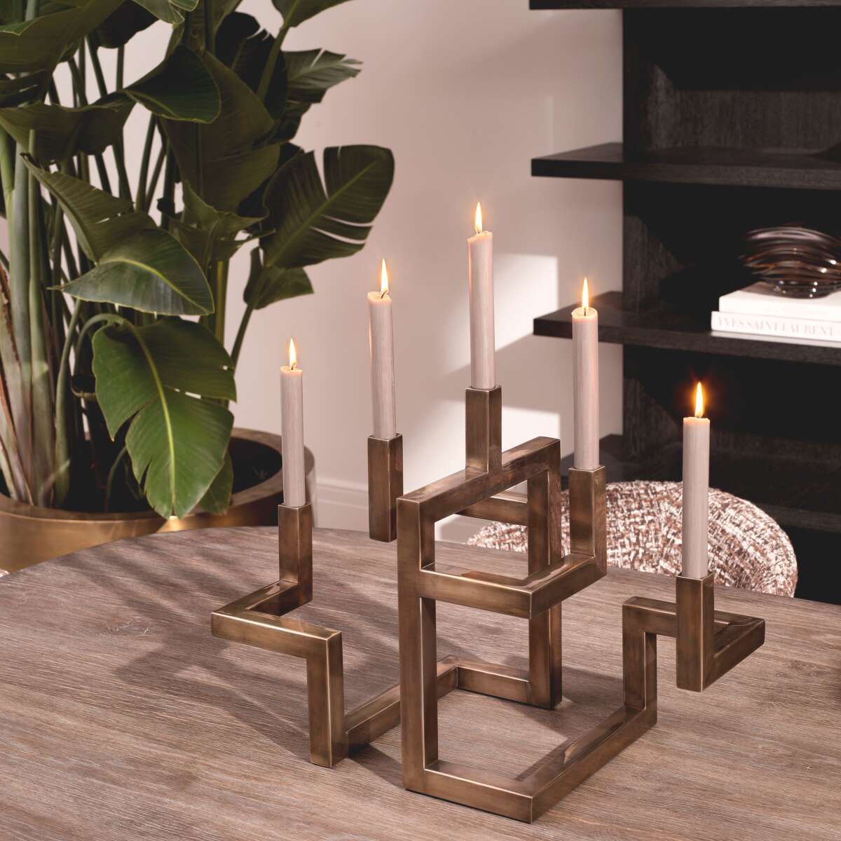 Skyline Candle Holder - Vintage Brass