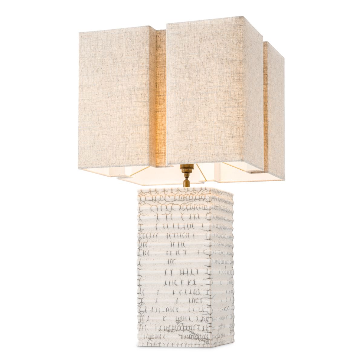 A striking piece made with the traditional Raku technique with a crackled white finish.