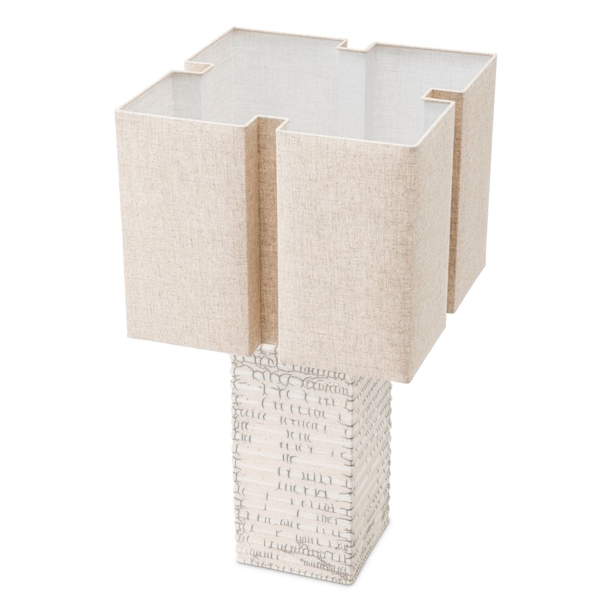A striking piece made with the traditional Raku technique with a crackled white finish.