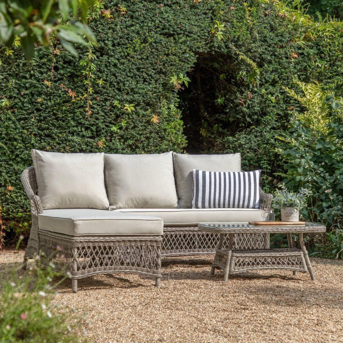 Transform your outdoor space with the Jasmine Outdoor Lounge Set, featuring stylish, durable furniture perfect for relaxation and entertaining.