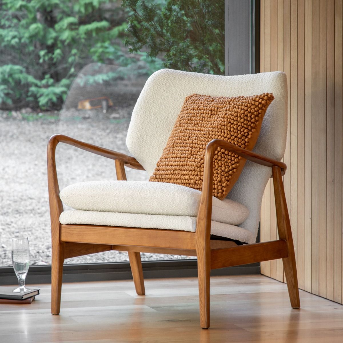 White wood arm chair hotsell
