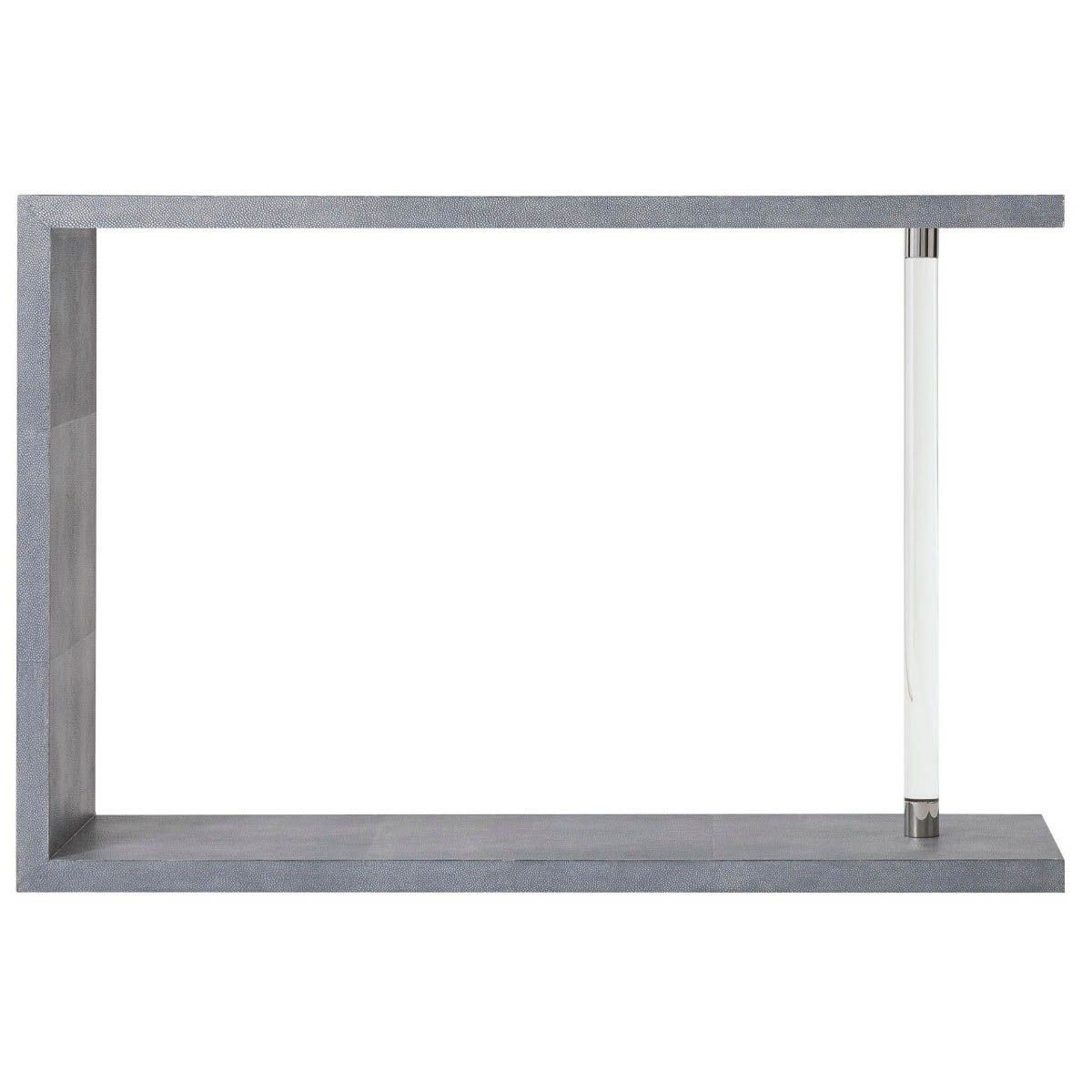Grey console table with optical glass column