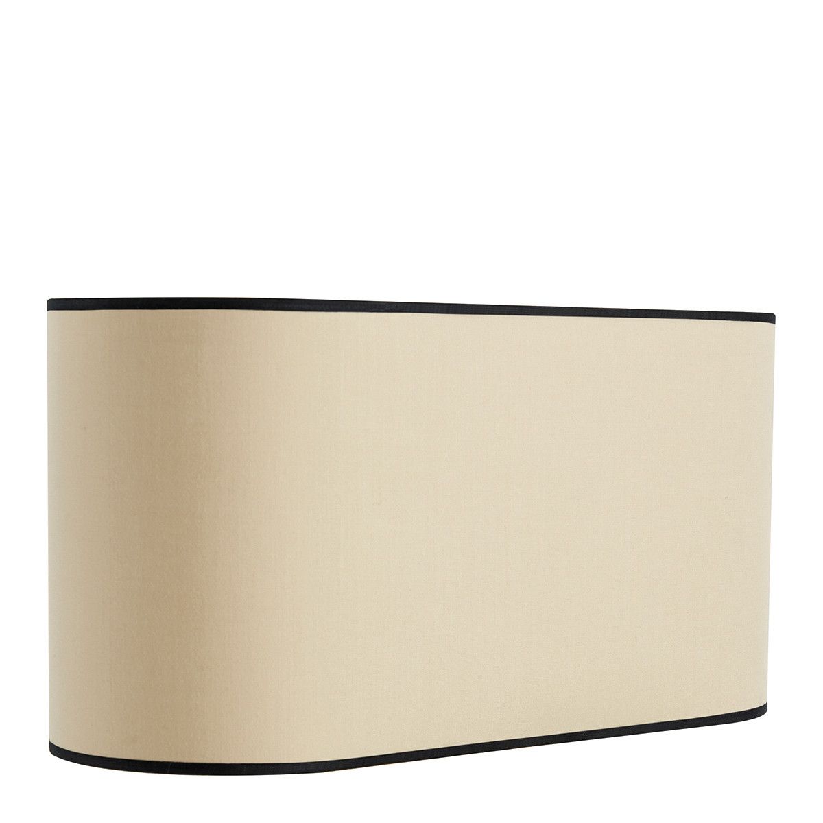 Blanc d'Ivoire Lampshade - Beige with black border oval