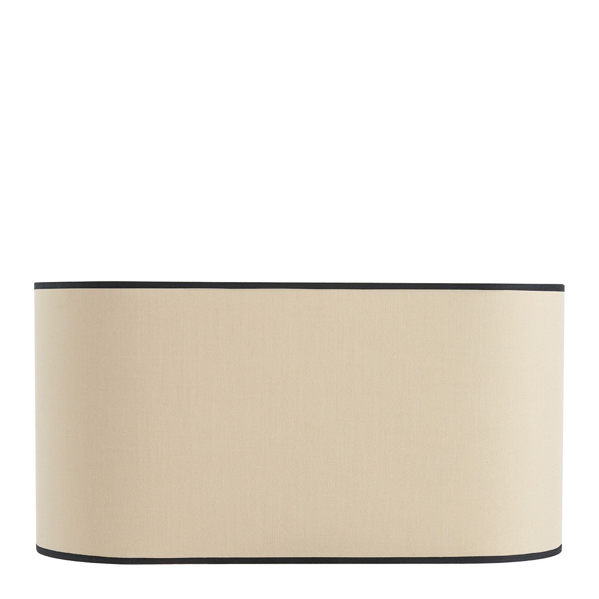 Blanc d'Ivoire Lampshade - Beige with black border oval