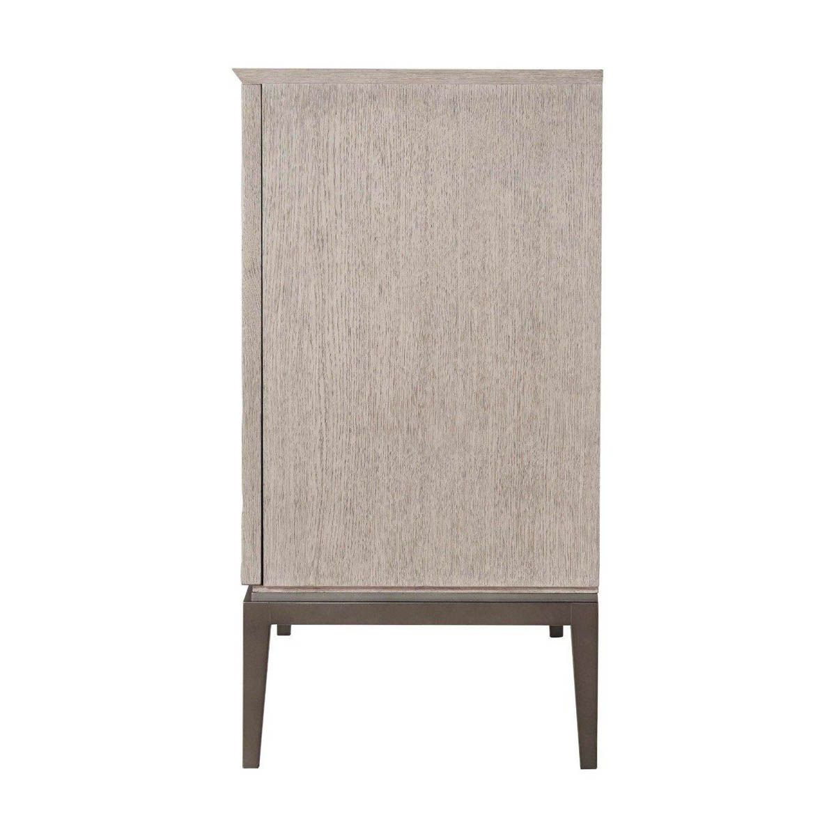 Charming cabinet with internal shelving and drawer with wave-effect doors