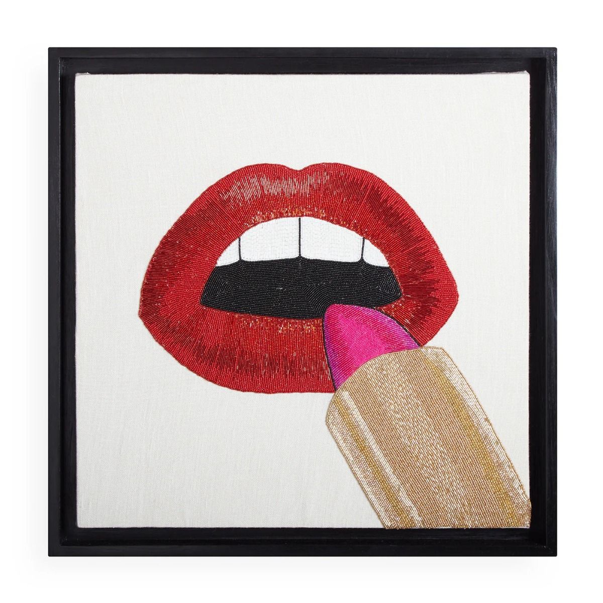 Lipstick Beaded Art