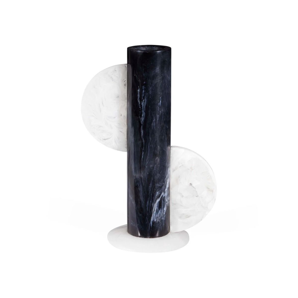 Como Black & White Cylinder Vase