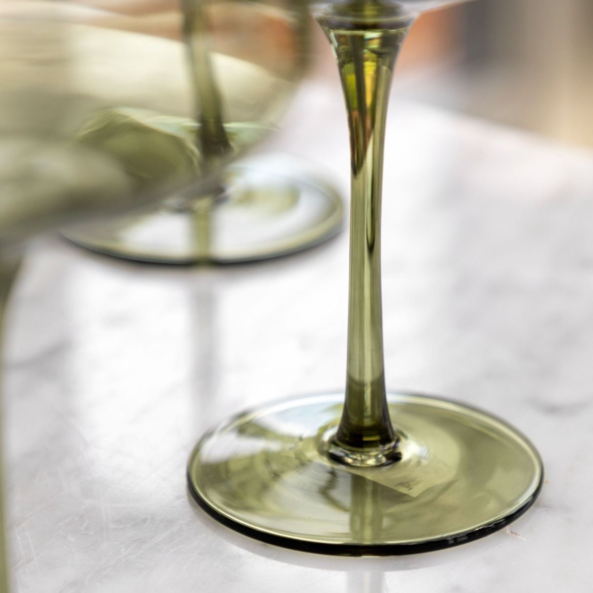 Orchard Coupe Glasses - Green