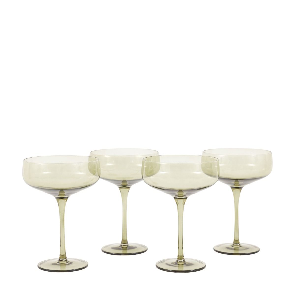 Orchard Coupe Glasses - Green