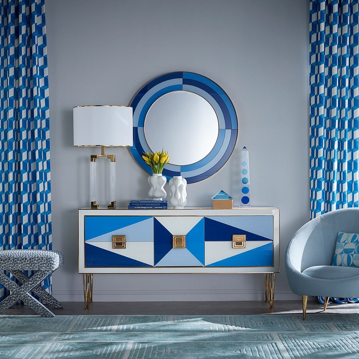 Harlequin Round Mirror