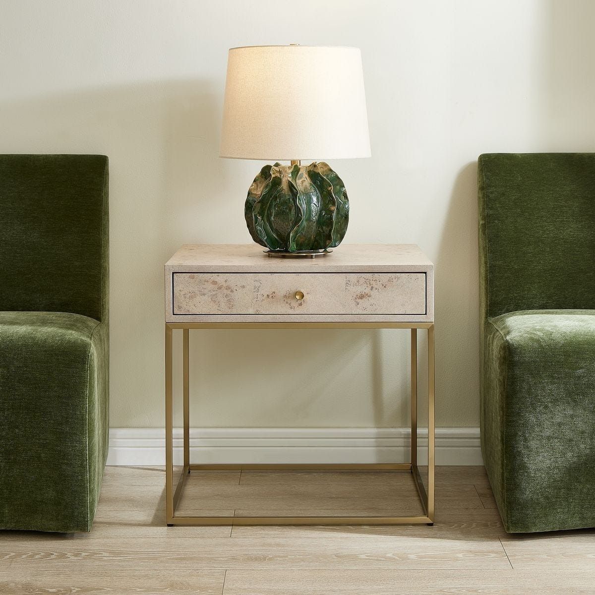 Discover the Pembrook Light Washed Side Table—a stylish and versatile addition to any room, perfect for holding décor and essential items with ease.