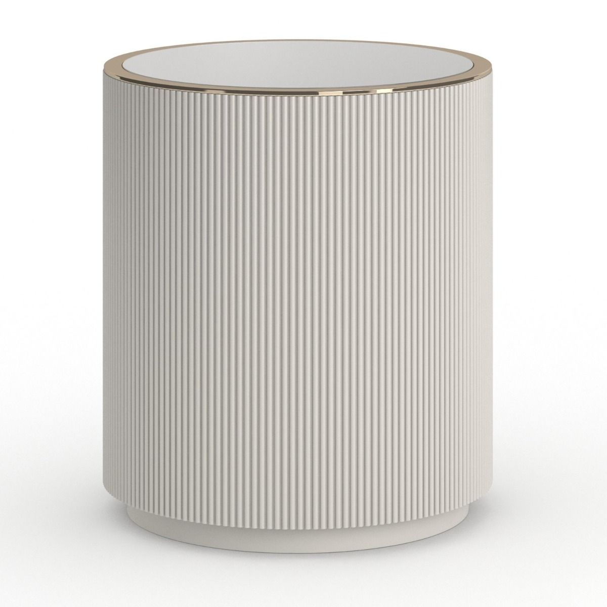Love Round Side Table - Matte Pearl
