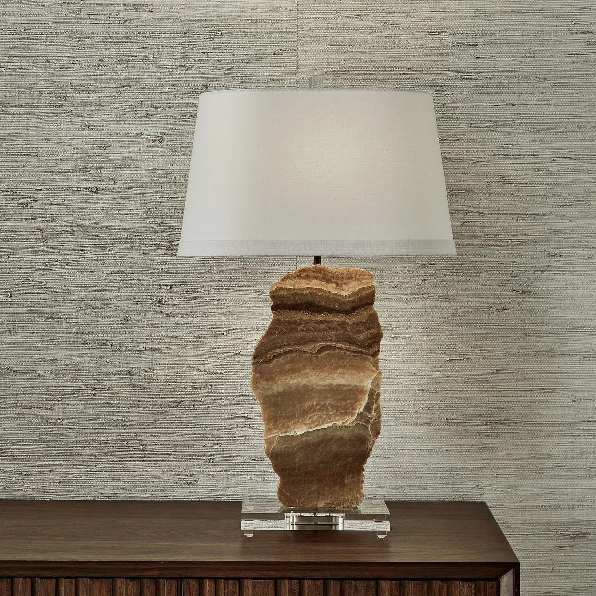 Black Label Slice Table Lamp - Latte Onyx