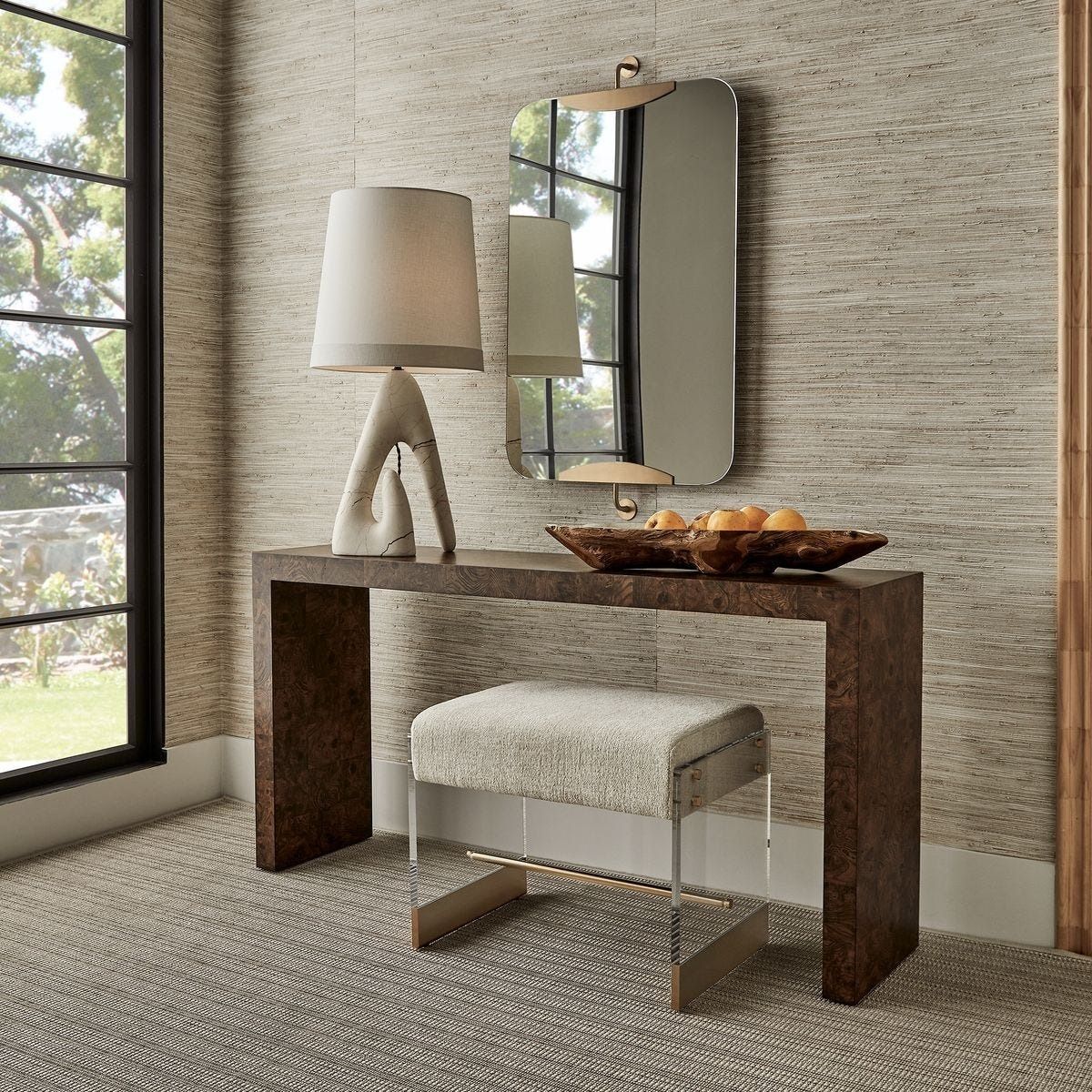 Ingrain Console Table in Cocoa Brown
