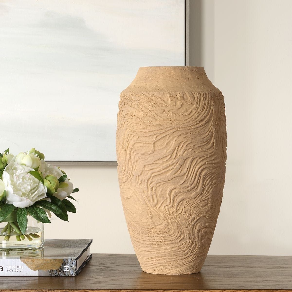 Sandstone Flow Terracotta Vase - Large