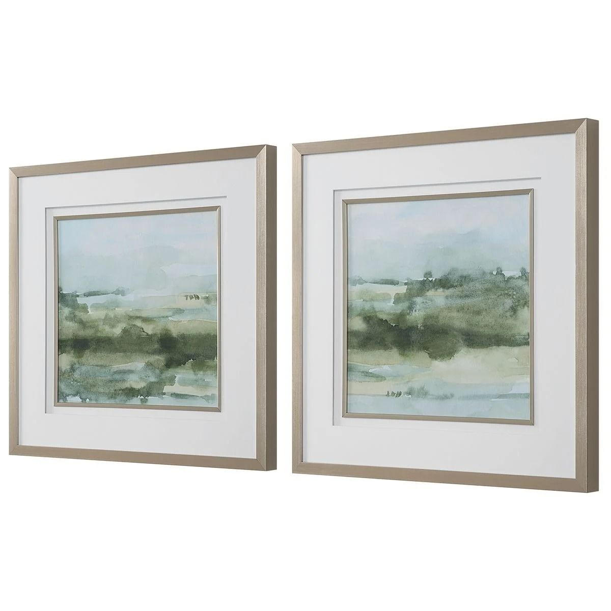 Soft Sage Framed Prints Set of 2