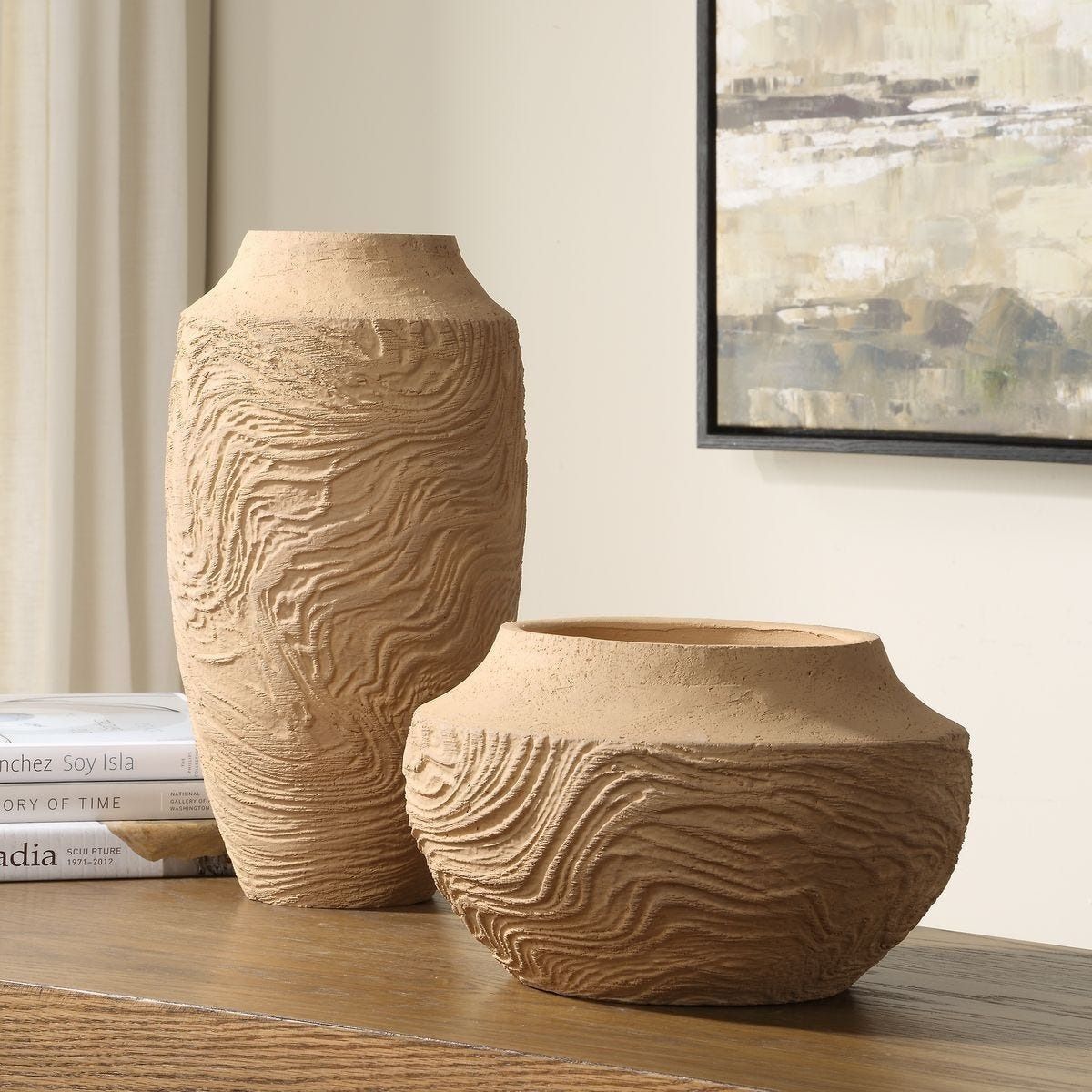 Sandstone Flow Terracotta Vase - Large