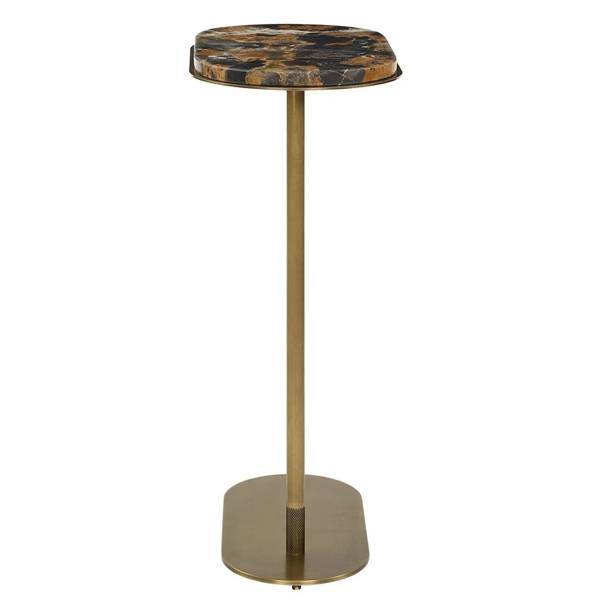 Lozenge Accent Table in Michelangelo Marble