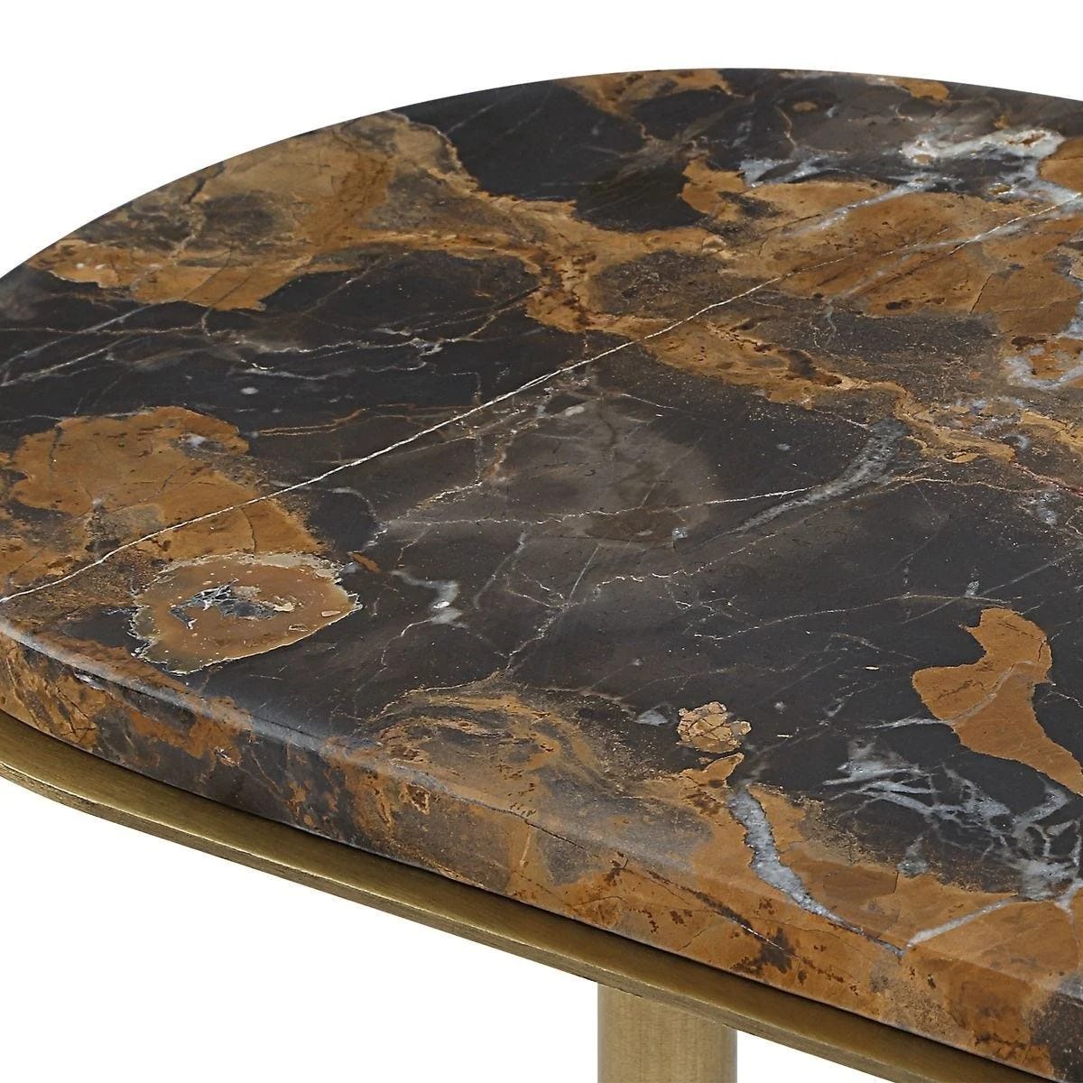 Lozenge Accent Table in Michelangelo Marble