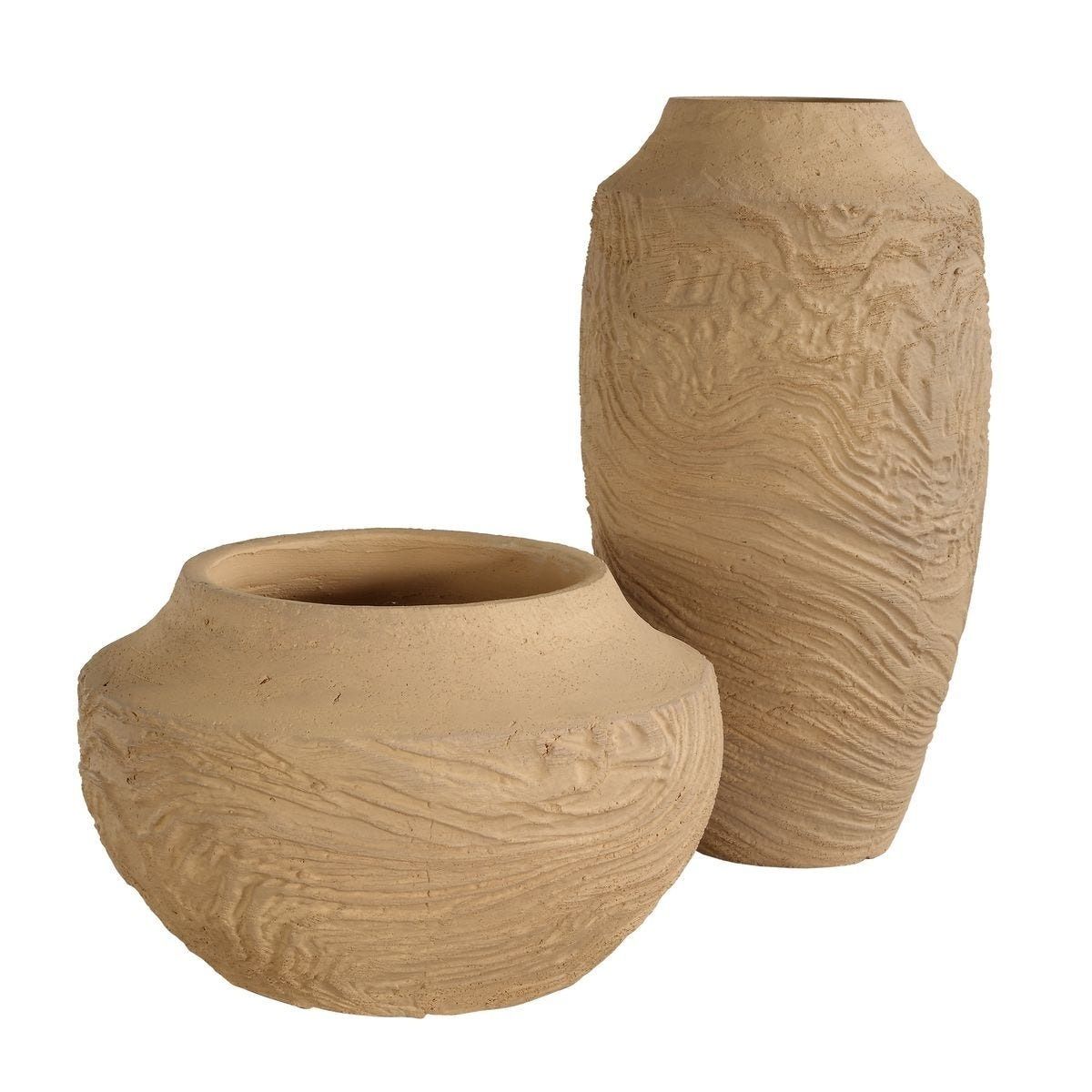 Sandstone Flow Terracotta Vase - Large