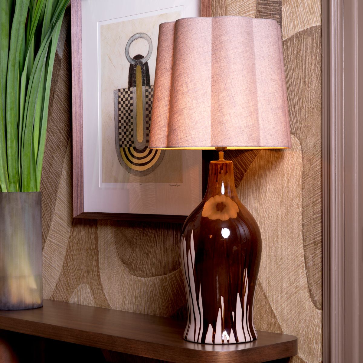 Beatriz Table Lamp - Brown