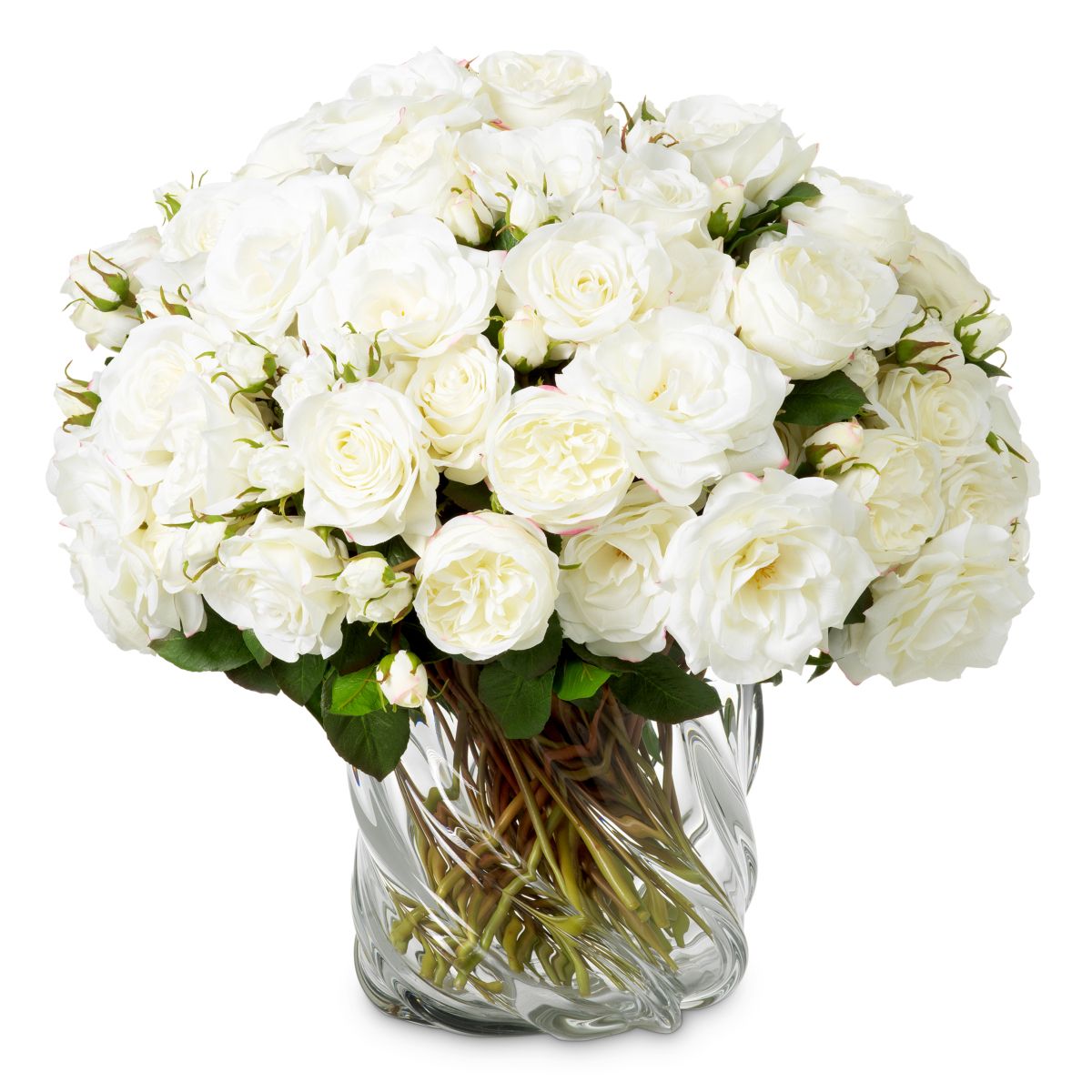 Real Touch Bouquet of Roses - 72 pcs - White