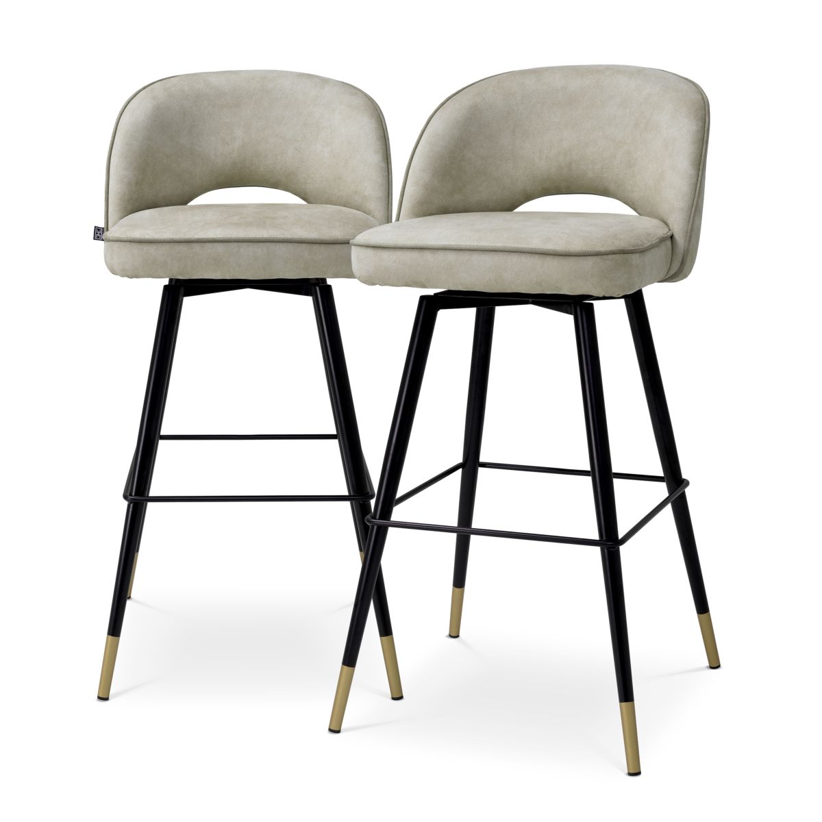 Cliff Bar Stool - Set of 2 - Mayer Silver