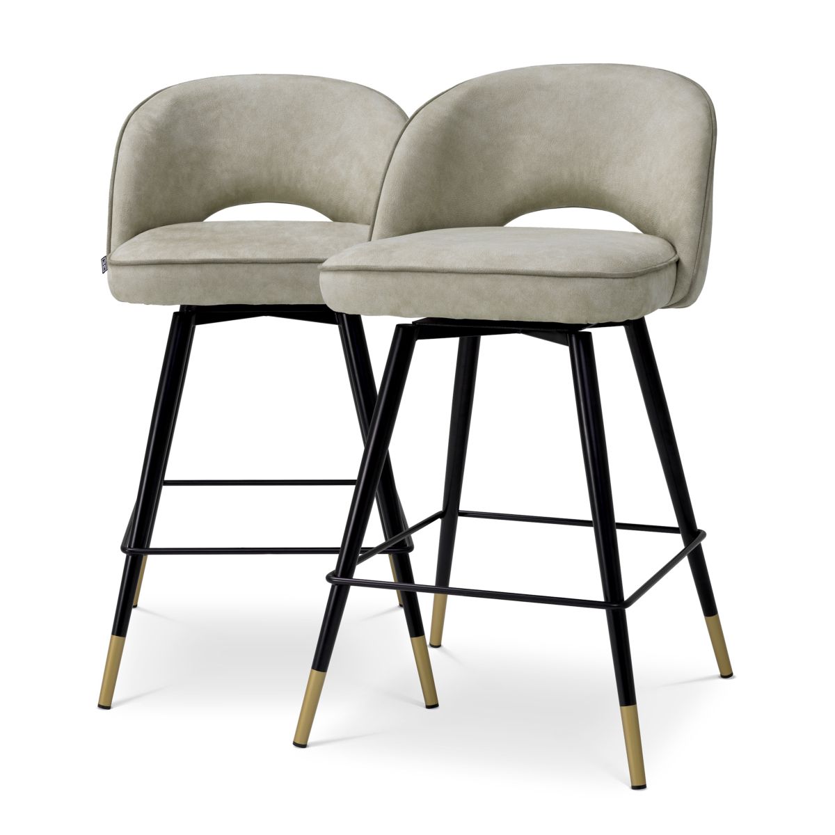 Cliff Counter Stool - Set of 2 - Mayer Silver