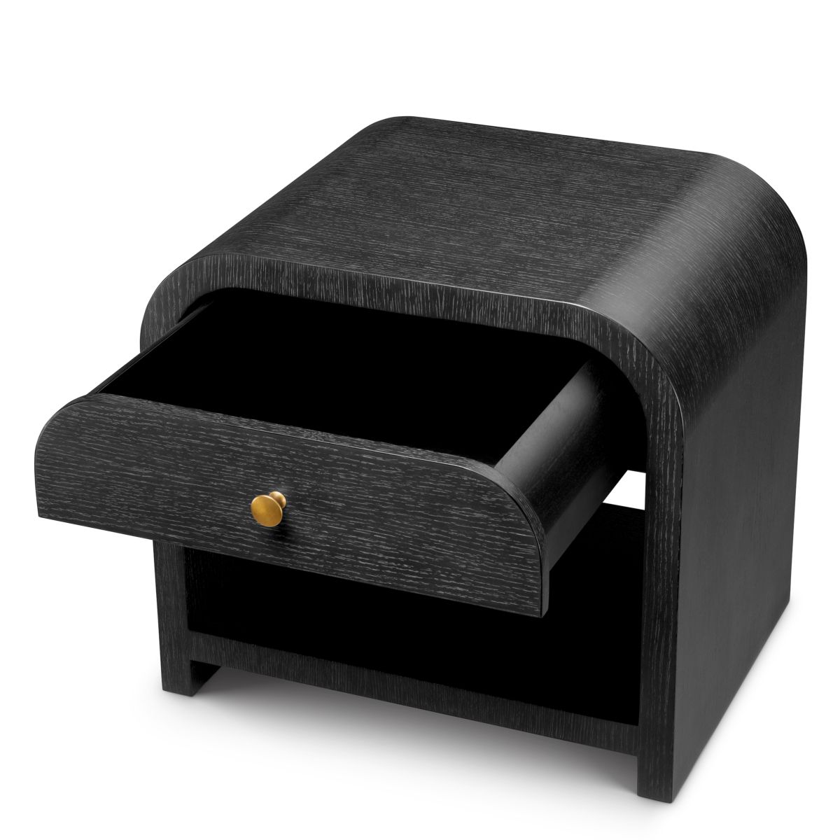 Rhodes Nightstand - Charcoal Oak