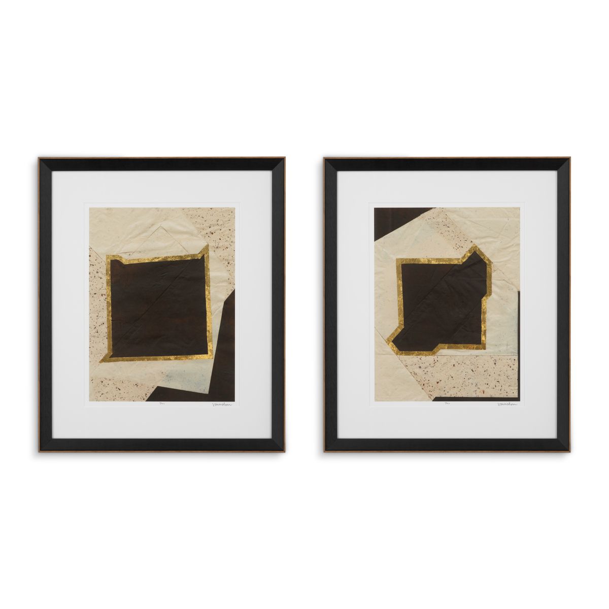 Creased Umber by Vanna Lam Print - Set of 2