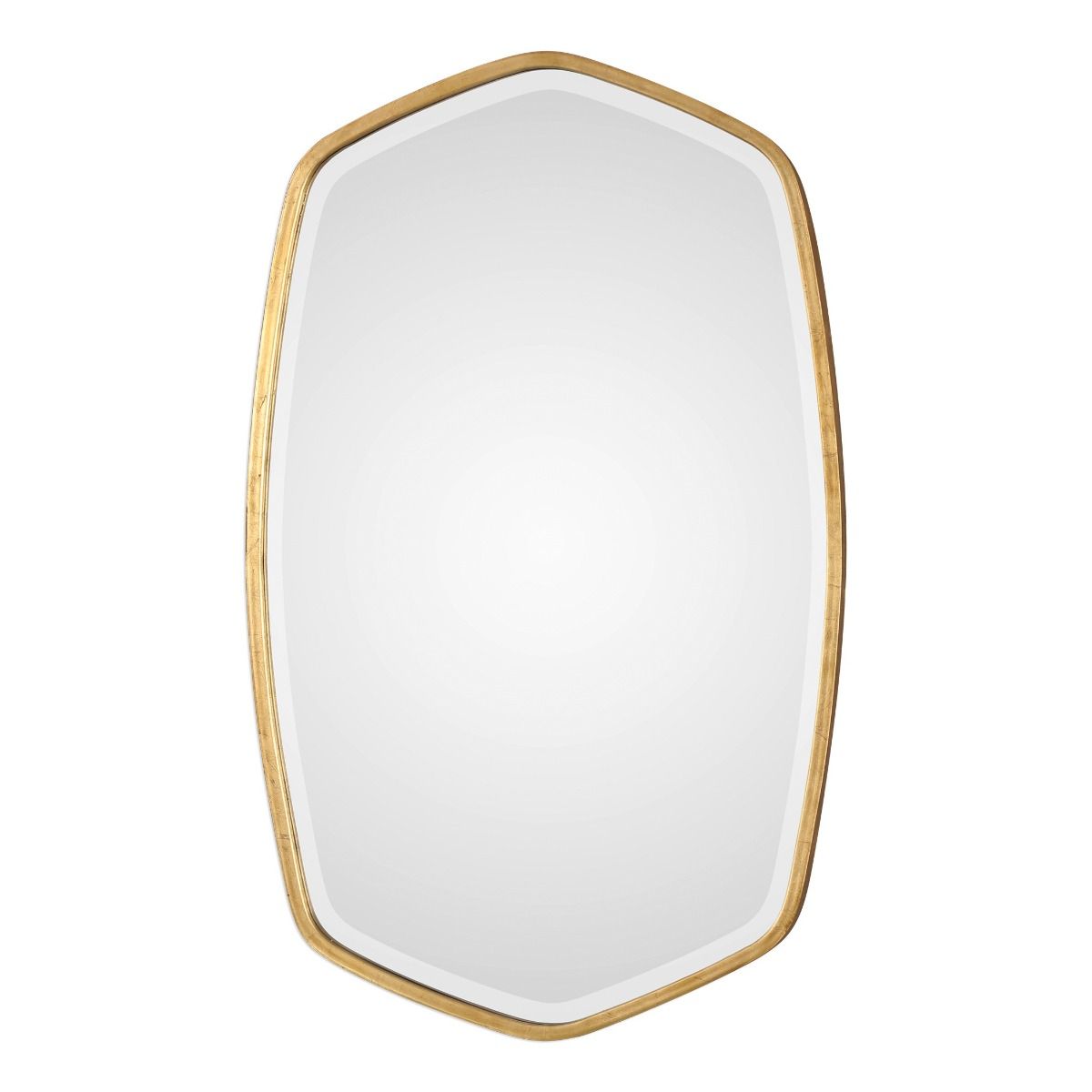 A gorgeous wall mirror by Uttermost with a golf leaf finish