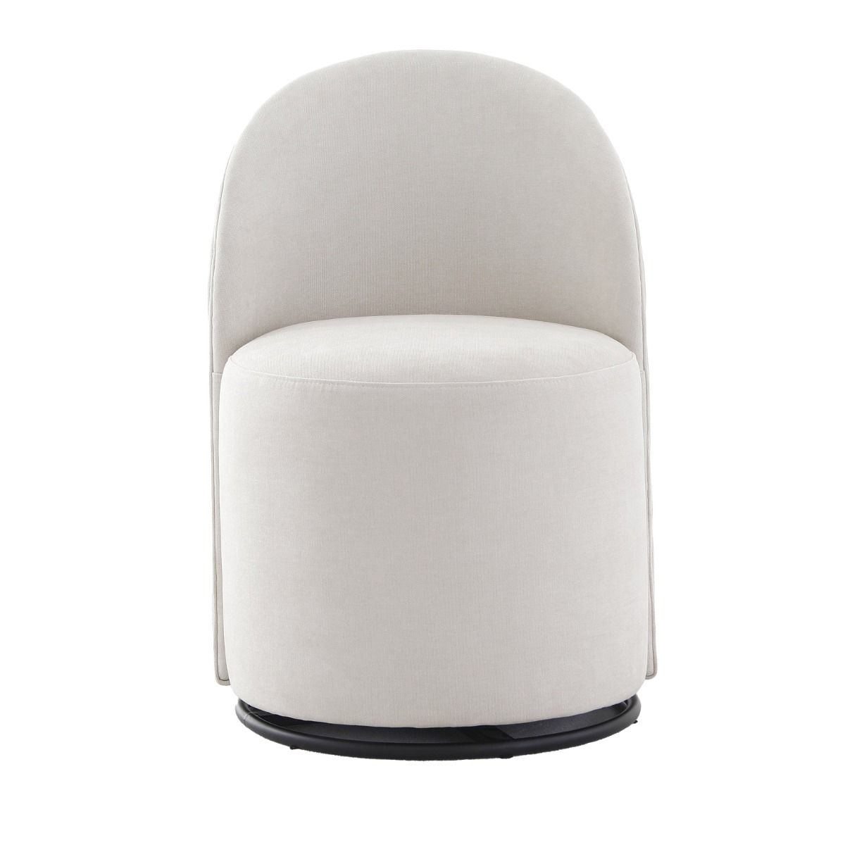 The Savoy Swivel Dining Chair combines luxurious curves and versatile design, effortlessly complementing any dining space with timeless elegance.