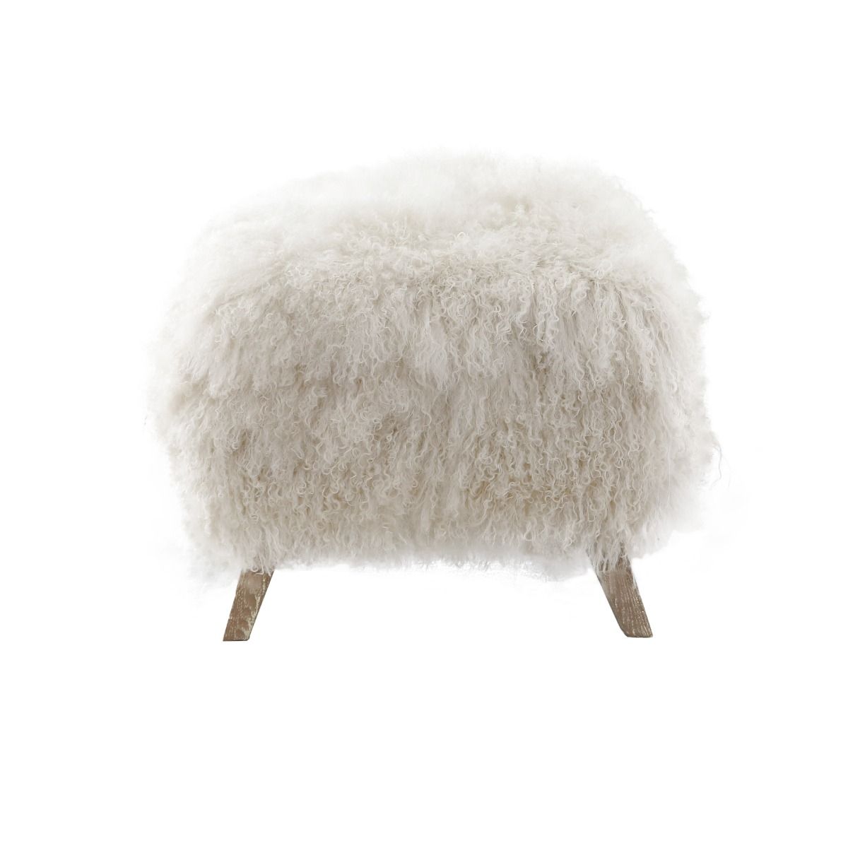 The Baaarb Ottoman by Keiichi, with solid oak legs and luxurious cream sheepskin, effortlessly complements the Baaarb Sofa or Accent Chair, adding warmth and character to any interior.