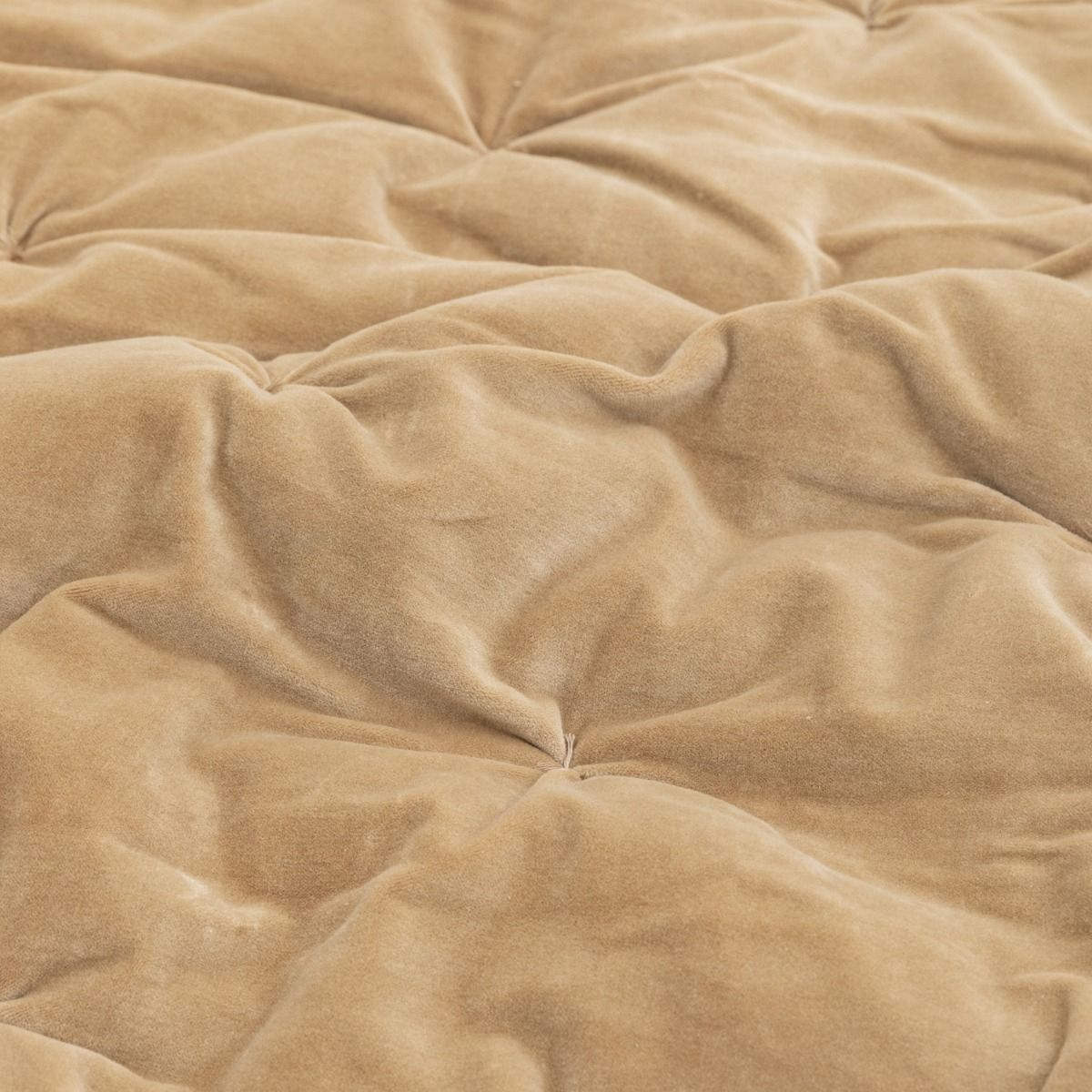 Yellow velvet Bedspread with textured design