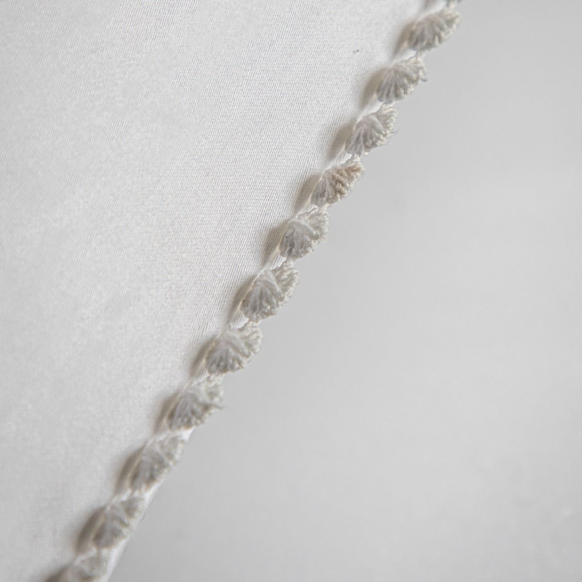 Lace Trim Duvet Set - White