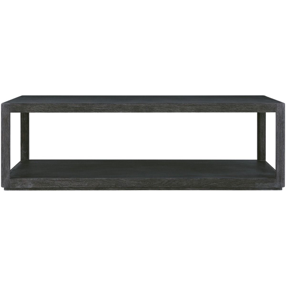 Wooden rectangular coffee table in black