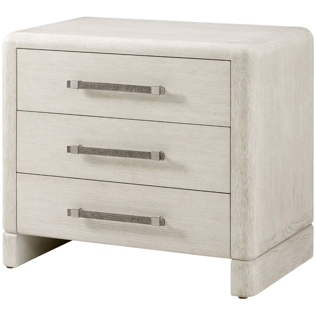 Luna 3-drawer Bedside Table - Light