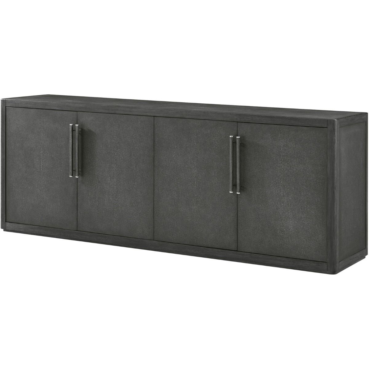 Black sideboard with two spacious cupboards