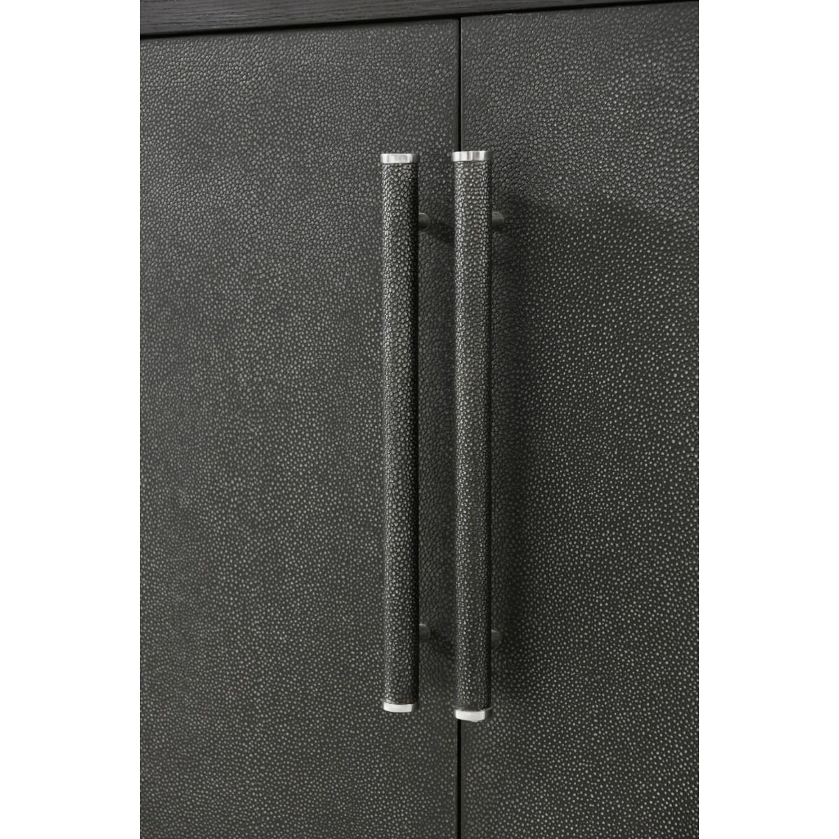 Black sideboard with two spacious cupboards
