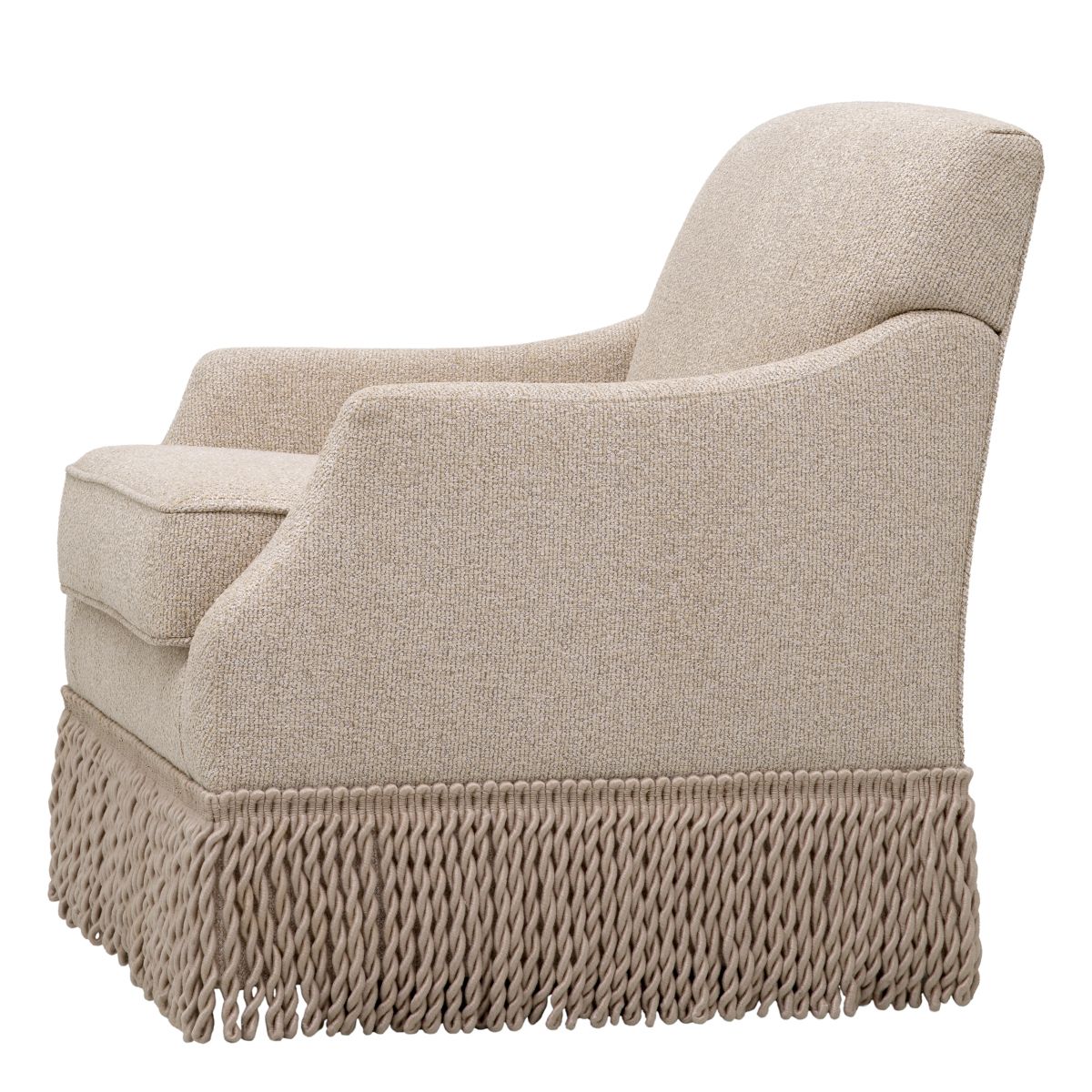 A statement armchair with a 20th century design and swivel base