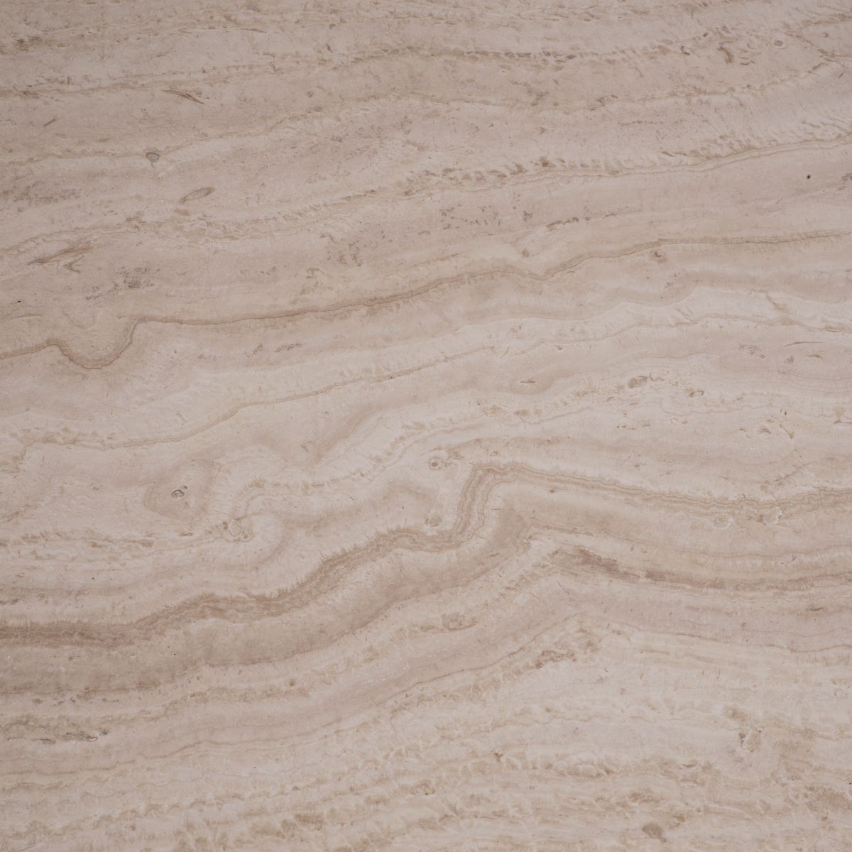 Chic travertine dining table with square top and structural base