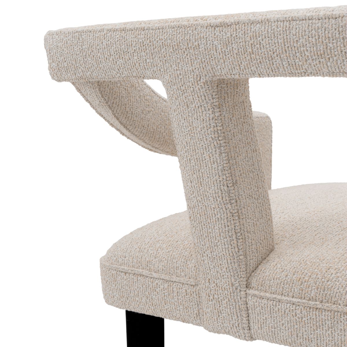 A contemporary bar stool with an 18th century French-inspired design