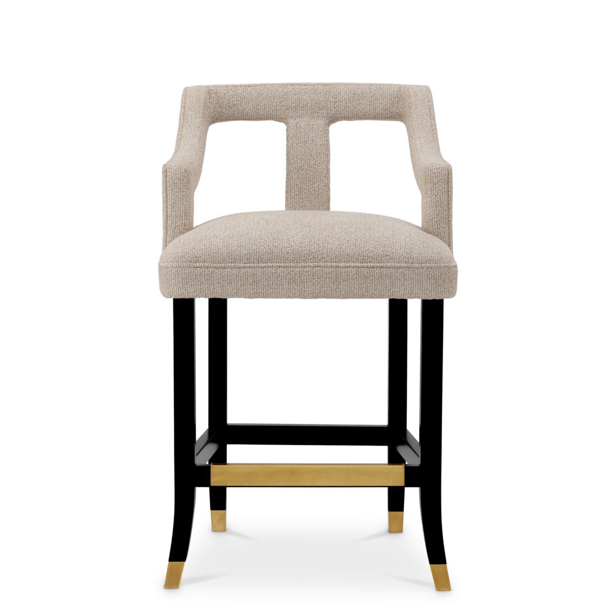 A sophisticated counter stool with an 18th century French-inspired design