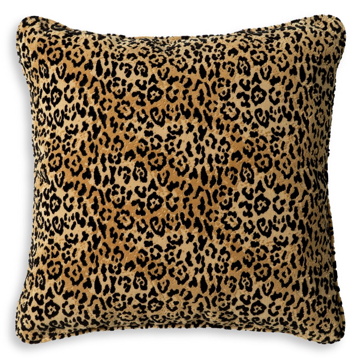 Square leopard print cushion