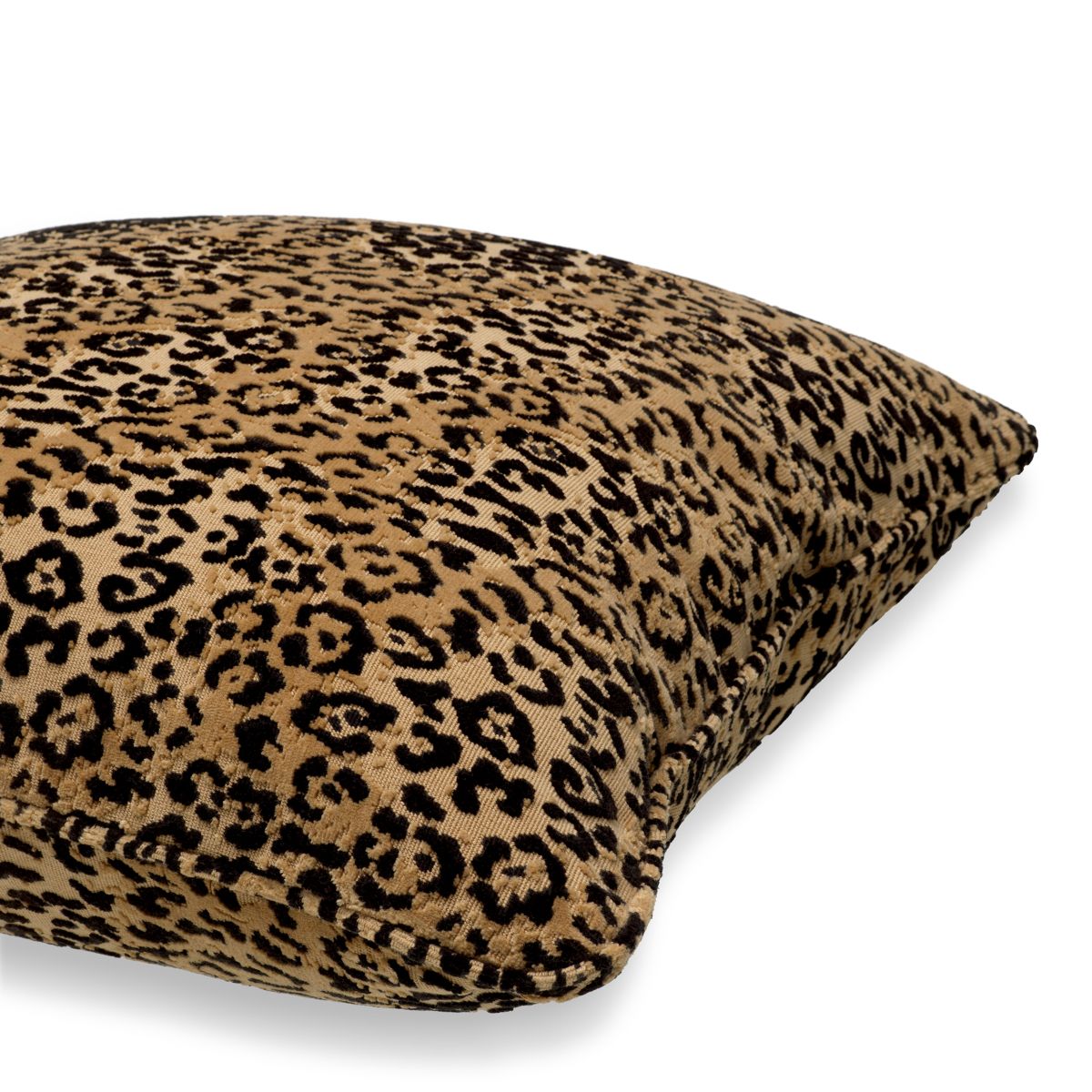 Square leopard print cushion