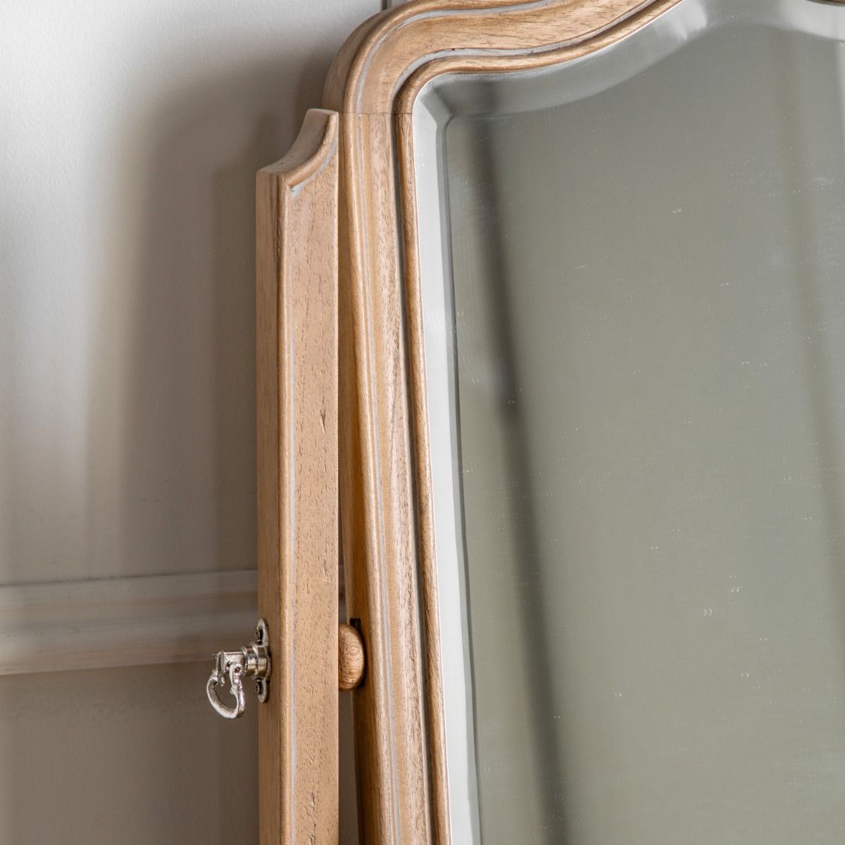 French-style wooden dressing table mirror
